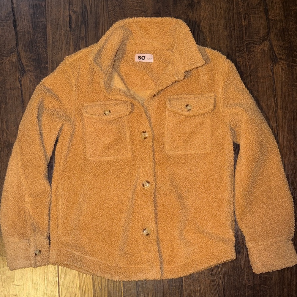 SO Kids Camel Sherpa Jacket